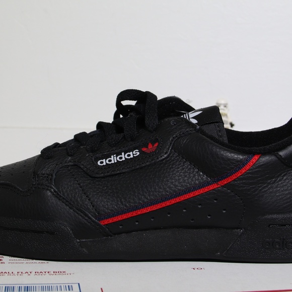 Adidas Black Leather CONTINENTAL 80 Sneakers - Picture 6 of 7